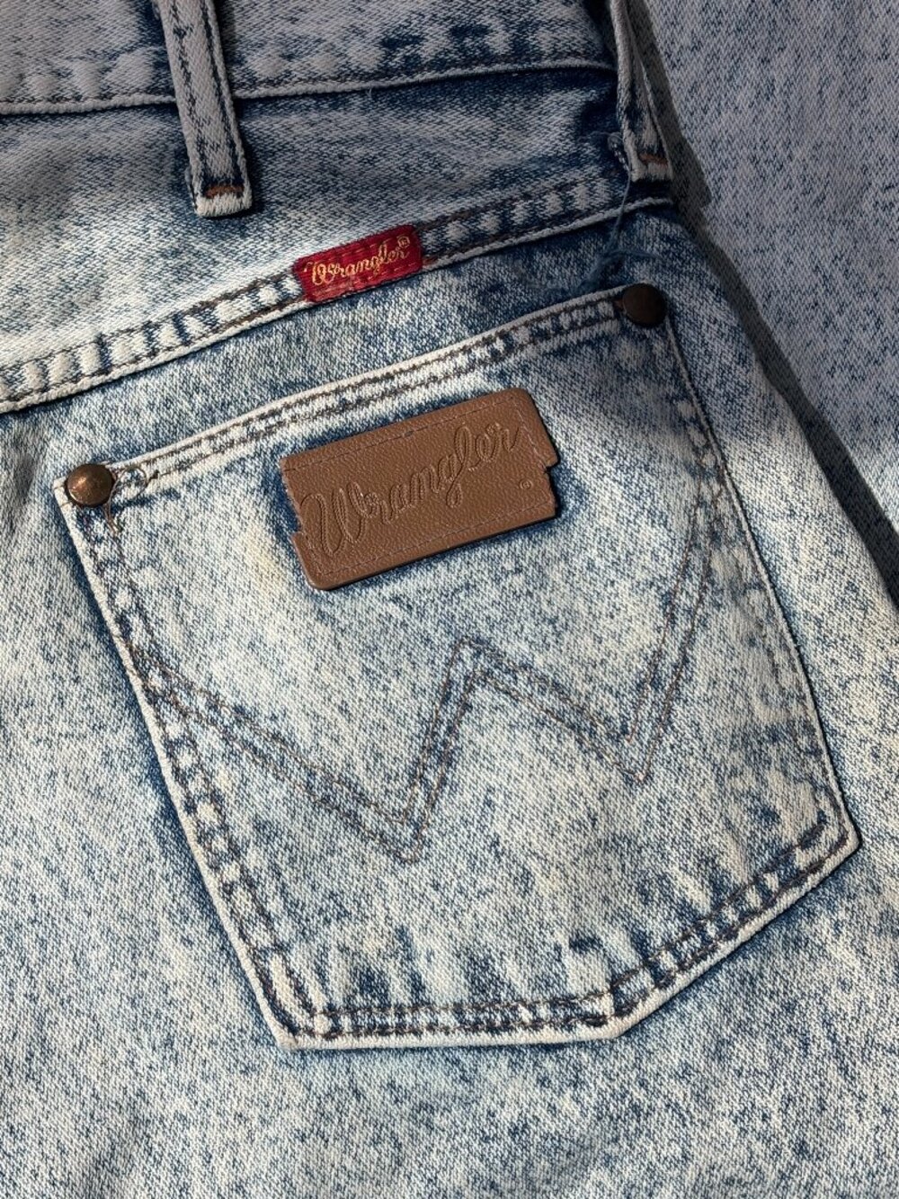 High Rise Acid Wash Wrangler Jeans